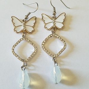 Handmade Butterfly Drop Earrings